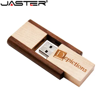 JASTER Koka grozāms usb flash drive, Memory stick pendriver pendrive 16GB 32GB 64GB fotogrāfija dāvanu USB 2.0 brīvu pasūtījuma logo