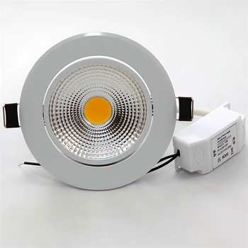 Jaunas Regulējamas Padziļinājumā COB LED Downlight 20W Dimming LED Spot Gaismas LED Griestu Lampas AC 110V, 220V Bezmaksas Piegāde