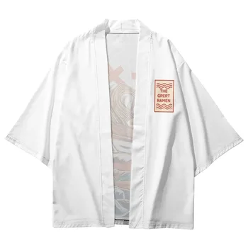 Jauno Dizaineru Modes Kimono Vīriešu Tradicionālo Augšu