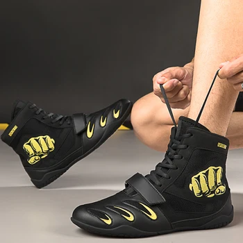 Jauns vīriešu un sieviešu cīņas boksa kurpes Vīriešu cīņas tupēt apmācības kurpes Vīriešu anti-slīdēšanas sporta apavi