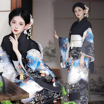 Jaunu Kimono Sieviešu Diablo Uzlabota Personības Japāņu Foto Fotogrāfija Japāņu Self-Portrait Apģērbs Sieviešu Kimono