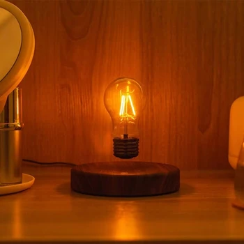 Jaunums Nakts Gaisma Magnētiskā Levitation Lampas Radošumu Peldošās Stikla LED Spuldzes Mājas Biroja Galda Dekorēšana Dzimšanas dienas Dāvanu Tabula
