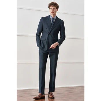 K-Vīriešu Britu stila linu žakete vīriešu ikdienas mazo tērps, tērpi brīvs