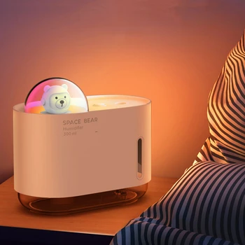 Karikatūra USB Cute Pet Mini Krāsains gaisa mitrinātāju Nakts Gaisma LED Spray Ūdens Skaitītāju Darbvirsmas Guļamistabas Gultas Apdares Galda Lampa
