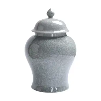 Keramikas Ziedu Vāze Uzglabāšanas Pudele Desktop Mājas Dekoru Porcelāna Ingvers Jar