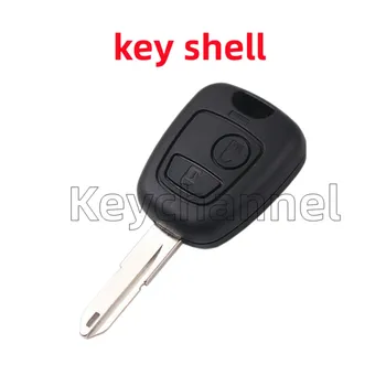 keychannel 1gb 2 Pogas, Automašīnu Atslēgu, Tālvadības Shell Gadījumā Segtu Ar NE72 Taustiņu Asmens Peugeot 206 Rezerves Tālvadības Gadījumā