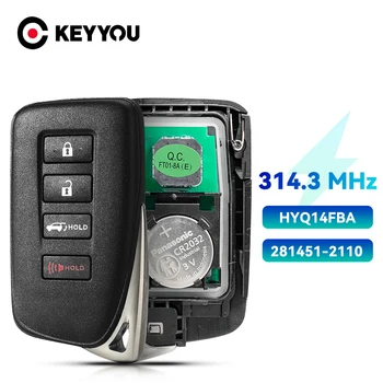 KEYYOU HYQ14FBA 281451-2110 Smart Remote 4 Pogas, Automašīnu Atslēgu Lexus NX300h NX300 NX200t LX570 2016 2017 2018 2019 2020