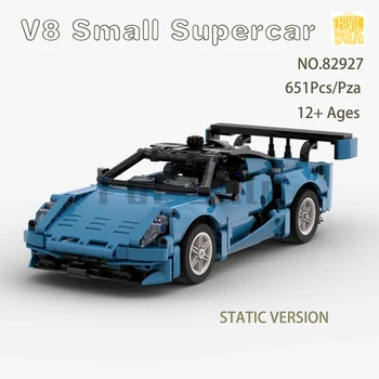 Km 82927 V8 Mazo Superauto Statiskā Versiju Ar PDF Rasējumi, Celtniecības Bloki, Ķieģeļi Bērniem DIY Rotaļlietas Dzimšanas dienā, Ziemassvētku Dāvanas