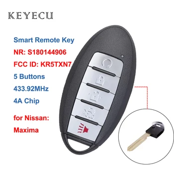 KR5TXN7 / S180144906 Smart Remote Auto Atslēgu Fob Nomaiņa 5 Pogām 433.92 MHz 4A Mikroshēmu Nissan Maxima 2019 2020