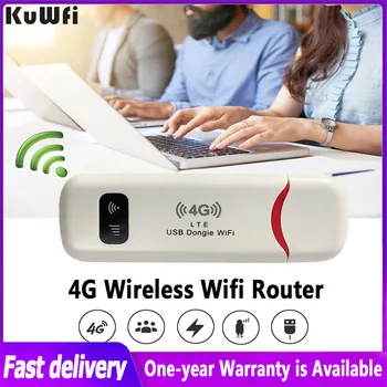 KuWfi 150Mbps 4G LTE USB WiFi Rūteris, Bezvadu Maršrutētāju un Modemu, Tad Sim Karti Kabatā WiFi Hotspot Birojs, Ceļojumu WiFi Pārklājums