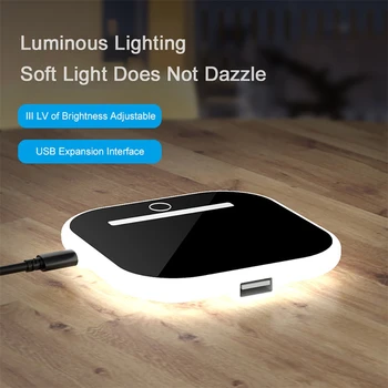 LED Nakts Gaisma 10W Ātri Uzlādēt Mobilo Tālruņu Bezvadu Lādētāju Touch Sensoru Nakts Lampas NightLight Mājas Apdare