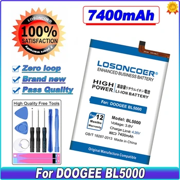 LOSONCOER 7400mAh Smart Tālrunis Baterijas Doogee bl5000 Augstas Ietilpības Akumulators~Noliktavā