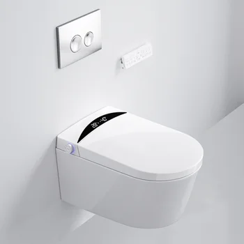 Luksusa sienas karājās smart tualetes ūdens taupīšanas elektriskā karājas saprātīga tualetes