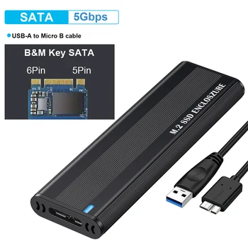 M2 SSD Gadījumā NVME Dual Protokola Kasetne M. 2 USB Type C Cietvielu Adapter PCIE Rīku Bezmaksas SSDS2280 / 2260 / 2242