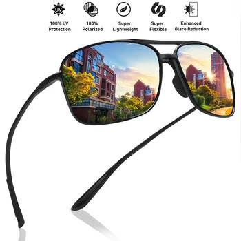 MAXJULI Classic Izmēģinājuma Saulesbrilles Vīriešiem Polarizētās Braukšanas Saules brilles Vīriešu Riteņbraukšanas sporta Brilles UV400 Pārgājienu Briļļu Tr90 rāmis