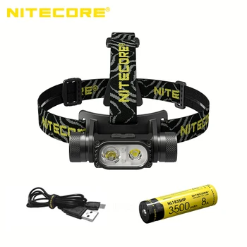 Medību Gaismas Nitecore HC68 2000 Lūmeniem Dual Gaismu Uzlādējams Focusable Lukturis ar 3500mAh Akumulators
