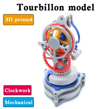 Mehāniskās Svārsta Princips Modelis Tourbillon pulkstenis 3D iespiesti Radošo dekompresijas rotaļlietas uzjautrinoši DIY Tehnoloģijas Ražošanas