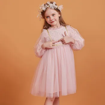 Meitenes Kleitu Elegants Princese Mesh Dress Bērniem Tilla Kleitas Meitene Kostīms Bērniem, Kāzu svinības, Kleita 4-10Y Vestido Infantil