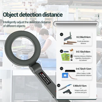 Metāla Detektors Portatīvo Rokas Industriālās Drošības Pārbaudes Super Skeneris Rīku Svilpe Finder Augstas Jutības Cilvēku Meklēšanas Rīks