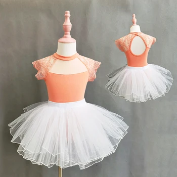Mežģīnes Baleta Deju Kleita Bērnu Vingrošana Meitenēm Leotard Ballet Dancewear Bērnu Baleta Tutu Svārki Gulbju Ezers Deju Kostīms