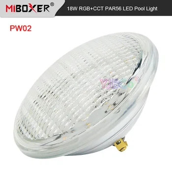 Miboxer PW02 18W RGB+PKT Zemūdens Lampas PAR56 Ūdensizturīgs IP68 LED Baseins Gaismas 433MHz RF Kontrole AC12V / DC12~24V Stikla Vāks
