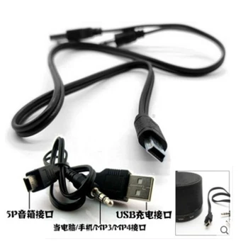 Mikro & MINI USB Vīriešu Vīriešu, USB 2.0 5pin Standarta + 3,5 mm AUX Audio Jack Savienojums Adaptera Kabeli Speaker Mp3, MP4 Atskaņotājs