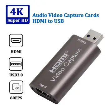 Mini 4K 1080P HDMI-saderīgs Ar USB 2.0 USB3.0 Video Capture Karte, Telefona Spēli Ierakstu Box PC Youtube DVD Live Broadcast