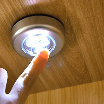 Mini LED Nakts Gaisma Bezvadu Kārta Kustības Sensoru Touch Gaismas Akumulatora Barošanu ministru Kabineta Nakts Lampas Guļamistabas Skapja Apgaismojums