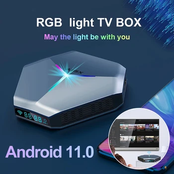 Mini RGB Gaismas Smarts TV Kastē Augstas Izšķirtspējas Medias Spēlētājs Mājas Guļamistaba