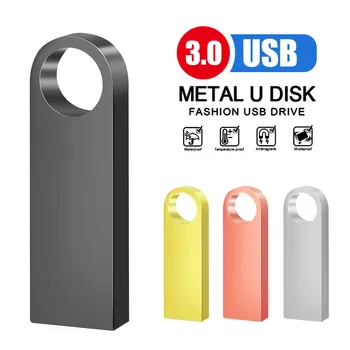 Mini-USB 3.0 Zibatmiņas Diskus 128GB 64GB, 32GB 16GB Pen Drive флешка Ūdensizturīgs U Diska memoria cel usb stick labākā dāvana pendrive