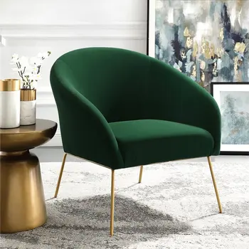 Moderna Dizaina Multi-krāsainu Audumu Olu Vienā Krēslā Zālē, augstas atpakaļ dīvāns-krēsls ar metāla kājām