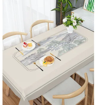 Modes lapu ziedu tekstūras galds ceļu, etniskā dizains, kāzu dekorēšana, kafijas galds, virtuves, ēdamistabas, lina un kokvilnas