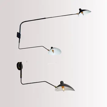 Mūsdienu Black Regulējams Led Sienas Lampa Vannas Istabu Vintage Rūpniecības Grozāms Sienas lampas Mājas Sienas Dekori