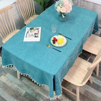 Mūsdienu minimālisma tīrtoņa krāsu Šenila galdauts taisnstūra galdauts kafijas galda grāmatu galdauts