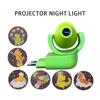 Nakts Gaisma LED Projektors, 6 Attēliem Fotoelements Sensors, ES Plug Nakts Gaismas Lampa Bērniem Bērniem Bērnu Guļamistaba Dekorēšana Apgaismojums