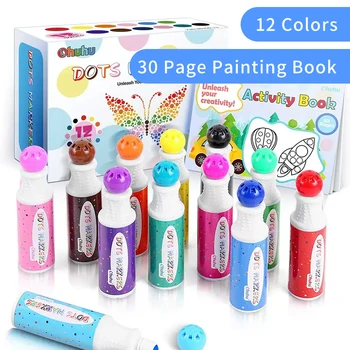 Ohuhu Dot Veidotājiem Bingo Pen Mini Grafiti Plūst Pildspalvu Mazgājamu Krāsu Paraksts ar Pildspalvu, Akvarelis, Zīmulis Bērnu Krāsošanas Instrumenti Bērniem