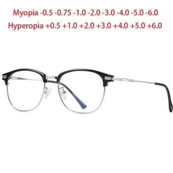 Optiskās Unisex TR90 Pusi Rāmis Metāla Recepšu Brilles Tuvredzība -0.5, Lai -6.0 , Hyperopia +0,5 līdz +6.0