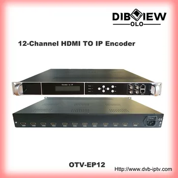 OTV-EP12 12 Kanālu HDMI HD H264 Encoder Ar ASI un IP izejas Multiraides IPTV Straumēšanas Kodētāja DVB Apraides Sistēmas