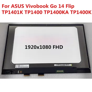 Par ASUS Vivobook Iet 14 Flip TP1401K TP1400 TP1400KA TP1400K Klēpjdatoru Panelis Matricas LCD Touch Pilnu komplektu Nomaiņa