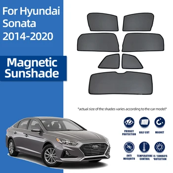Par Hyundai SONATA LF 2014. - 2020. gadam Magnētisko Auto Saulessargs Priekšējā Vējstikla Rāmis Aizkaru Bērnu Aizmugurējo Sānu Logu Saules Ēnā Vairogs