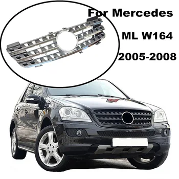 Par Mercedes Benz ML Class W164 2005. - 2008. Gads Automašīnas Priekšējo Buferi Acs Augšējā Grils ML300 ML320 ML350 ML400 ML500 ML430 NR. Centra Logo