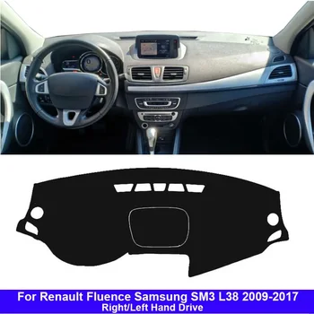 Par Renault Fluence Samsung NM3 L38 2009 - 2017 Auto Paneļa Vāciņu, Auto Dash Mat Paklājs Cape Anti-saule, Saule, ēnā Dashmat