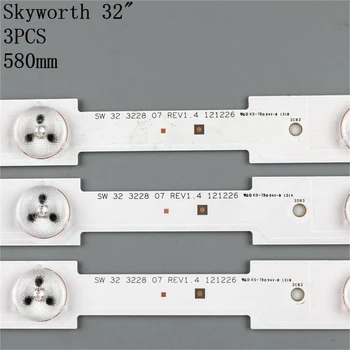 PAR Skyworth 32E350E 32E320W 32E306C SW323228 07 LBUA-SDL320X1-S08B SW 32 3228 07 REV1.4 580MM TV Sloksnes 1Set =3Pcs