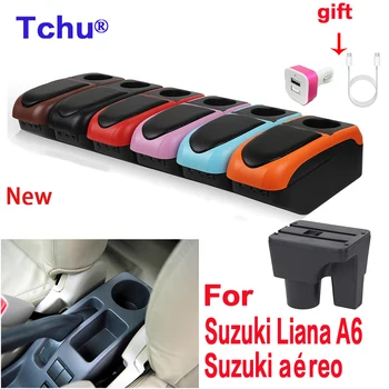 Par Suzuki Liana A6 elkoņbalsti rūtiņu Suzuki aéreo elkoņbalsti lodziņā elkoņbalsti Uzglabāšanas kaste ar Iekšējo USB tases turētājs, auto Piederumi