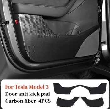 Par Tesla Model 3 2017-2023 Modelis Y 2020-2023 Auto Durvīm Ar Cimdiem Zem Paneļa Anti Kick Pad Sānu Malas Filmu Aizsargs Uzlīmes