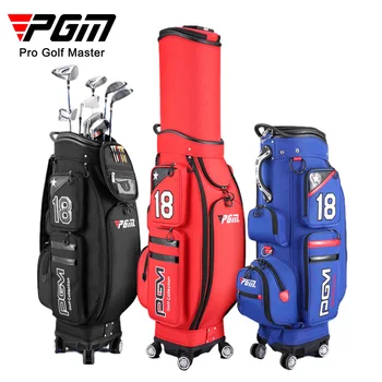 PGM golfa soma vīriešu aviācijas bumbu soma četru riteņu dzīvoklis push teleskopiskie soma ūdensizturīgs golfa soma