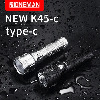 pioneman JAUNU K45-c Lukturīti Tipa c Ātri uzlādēt Praktiski lukturīti, pēc Izvēles LED XHP70.3HI/SFT70