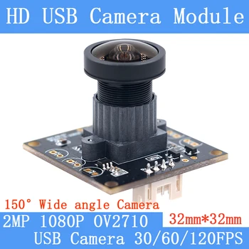 Platleņķa 30/60/120fps 2MP Novērošanas kamera 1080P MJPEG ātrgaitas OV2710 CCTV Android Linux UVC Webcam USB Kameras Modulis