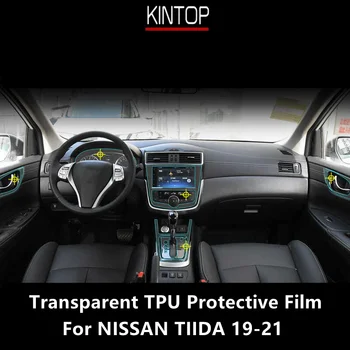 Priekš NISSAN TIIDA 19-21 Auto Interjera Centra Konsole Pārredzamu TPU aizsargplēvi Anti-scratch Remonts Filmu Piederumi Pielāgot
