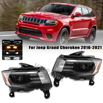 Priekšējie lukturi Jeep Grand Cherokee 2017-2020 ir 2021. auto HID Ksenona priekšējo lukturi DRL Zemu tālās gaismas lukturiem pagrieziena signāla gaismu